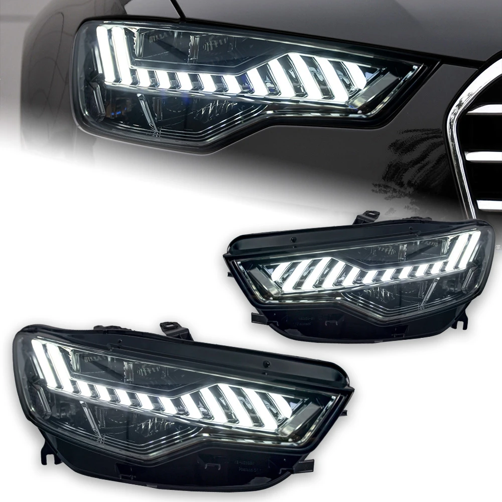 

AKD Car Accessories Head Lamp for Audi A6 Headlights 2012-2015 Upgrade A7 Design LED Headlight DRL Dynamic Singal High Low Beam
