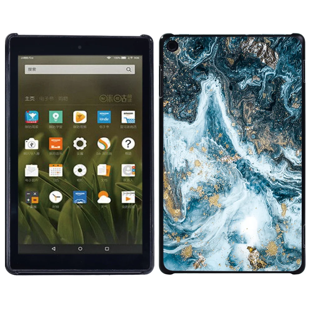 Custodia protettiva per Fire HD10 10.1 pollici 2017/2019 settima generazione dispositivo protezione Custodia protettiva per tablet blu