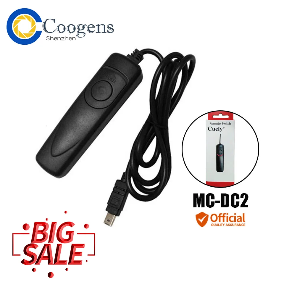 Rilascio Dell'Otturatore Mc-Dc2 Telecomando Del Cavo Per Nikon D600 D610 D7100 D90 D5200 D5100 D5000 D3200 D3100 Telecomando Della Fotocamera