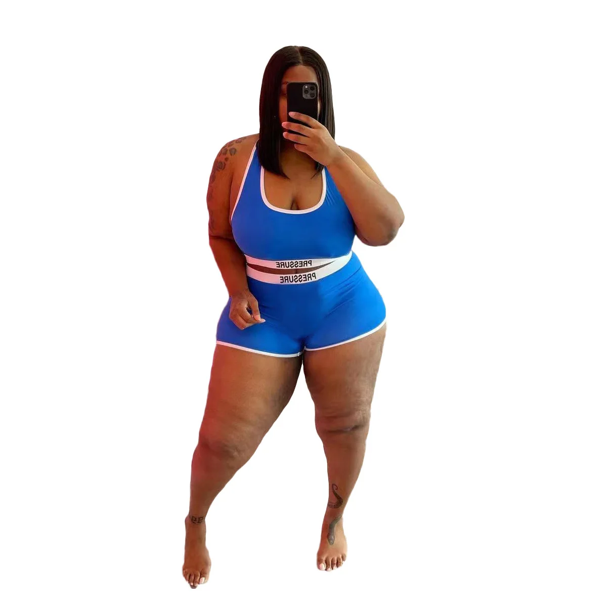 Two Piece Plus Size Sets Women Clothing Wholesale Sexy Shorts Fashion Vest Short Leggings Casual Jogging Suits 2022 Dropshipping