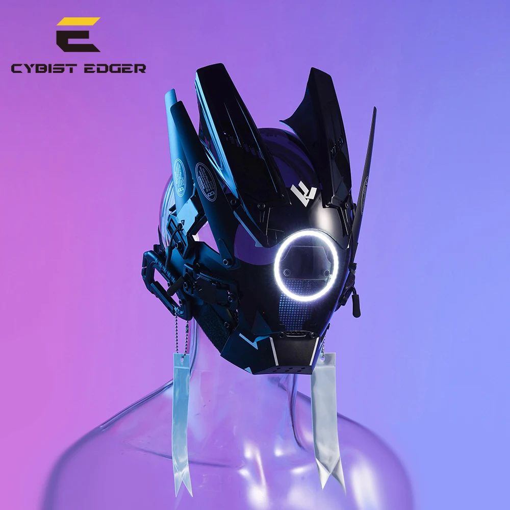 

Cyber Mask RGB LED Lighting Personalized Fantastic Cosplay SCI-FI Helmet for Collection Decoration Halloween Gift Adult