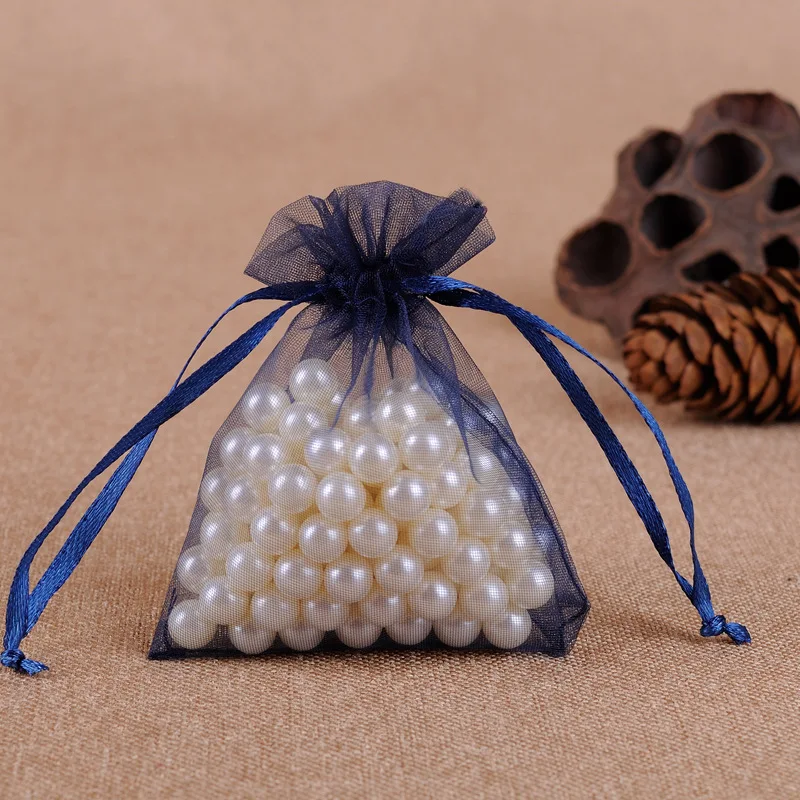 Elegant Chiffon Organza Gift Bags - 50pcs Assorted Sizes for Weddings, Parties, and Festive Occasions