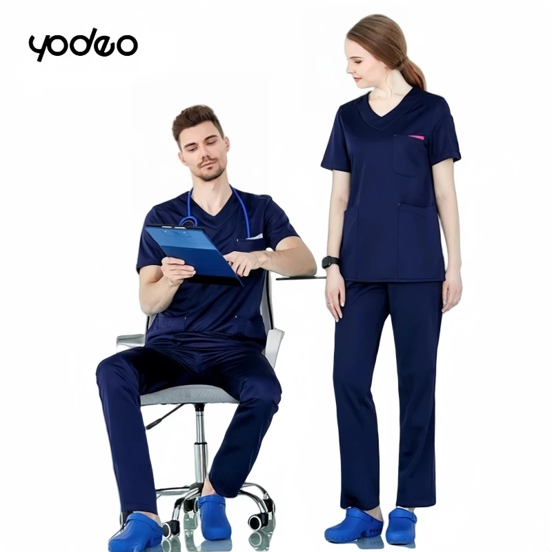 Antibacterial anti-static operating room hand washing suit hospital doctor care set oral beauty doctor men women work clothes