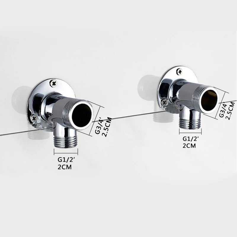 Hardware Accessories Wall Mounted Inlet&Outlet Adapter 1PC Brass Valve Free Water Way Concealed Faucet Shower System Connector kitchen faucet accessories shower hose connector