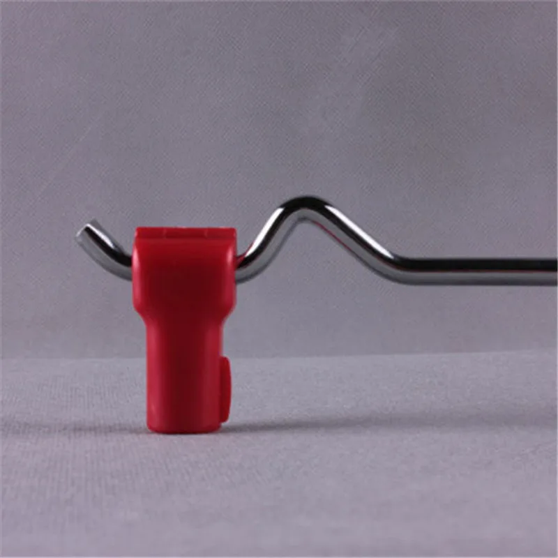 100PCS  EAS Security Prevent Display Hook Stop Lock Catch Anti-theft Euro Tag For Retail Shop With 1PC Magnetic Detacher Lockp