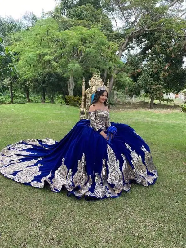 Mexican Royal Blue Quinceanera Dresses | Mexican Dresses Wedding - Elegant  Dress - Aliexpress