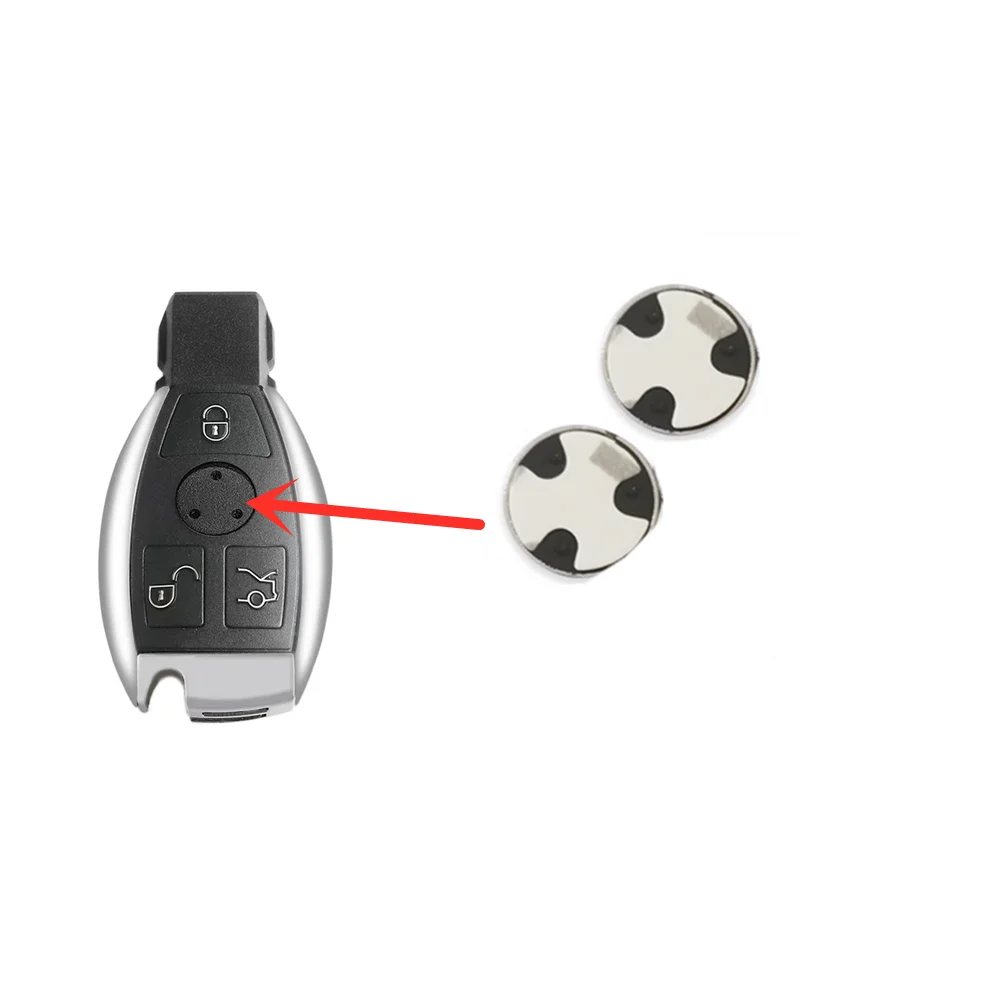 Emblem Replacement Sticker Badge 2Pcs for Mercedes Benz Remote Control Car Key