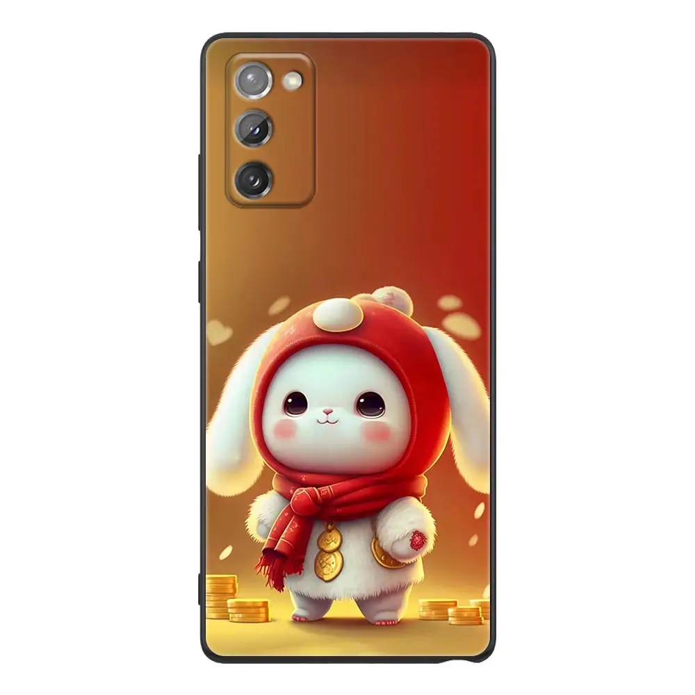 thumbnail image 1 of Case For Samsung NOTE 20 10 9 8 Ultra Lite M32 M31 M30 M30S 5G 2018 J8 J6 Pro Plus Prime Case Capa Funda Cute Bunny Animation, 1 of 5