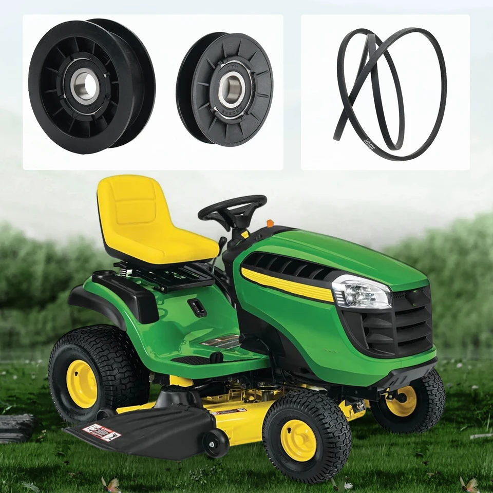 IEQFUE Riemenscheibe & Keilriemen Set - Kompatibel Mit John Deere Rasentraktoren
