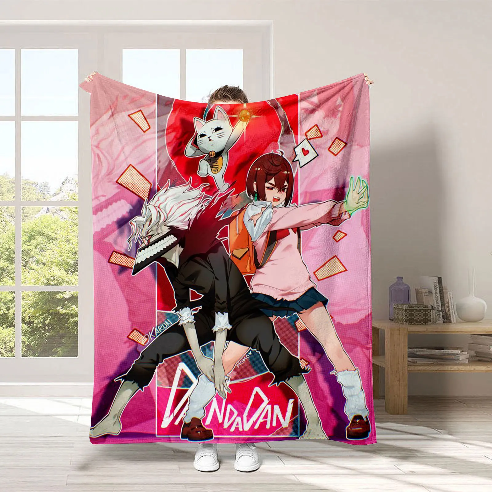 Dandadan Flannel Blanket Takakura Ken Throw for home and decoration travel sofa warm and soft blanket for winter