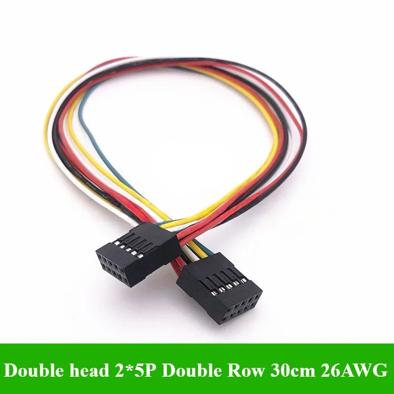 2.54MM 이중 행 DUPONT LINE 커넥터 플러그 (와이어 점퍼 케이블 포함) 30cm 26AWG 2*2/3/4/5/6/7/8/10 핀 암 단일/이중 헤드
