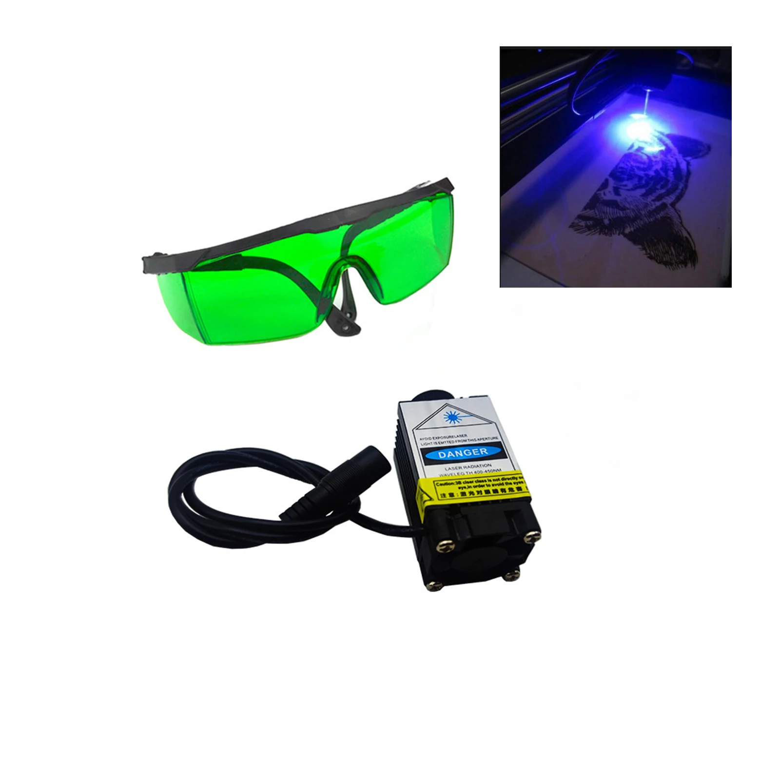 

500 нм мВт сине-фиолетовый лазерный гравировальный модуль для 3d-печати/DIY гравировки