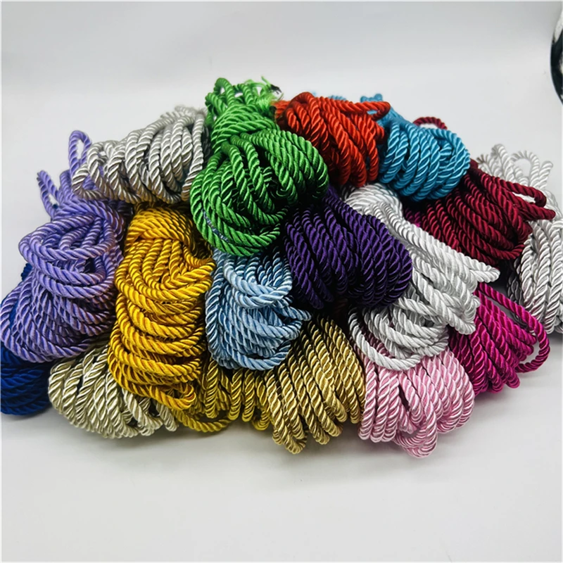 Nylon Cord 5Yards 4mm Parachute Cord Lanyard Rope Mil Spec Type 3 Strand Climbing Camping Survival Equipment For Bracelet Rustic Home Decor