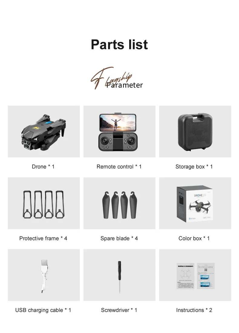 Xiaomi MIJIA M3 PRO Drone 8K Three Camera Aerial Photography Aircraft Omnidirectional Obstacle Avoidance Brushless Motor 10000M