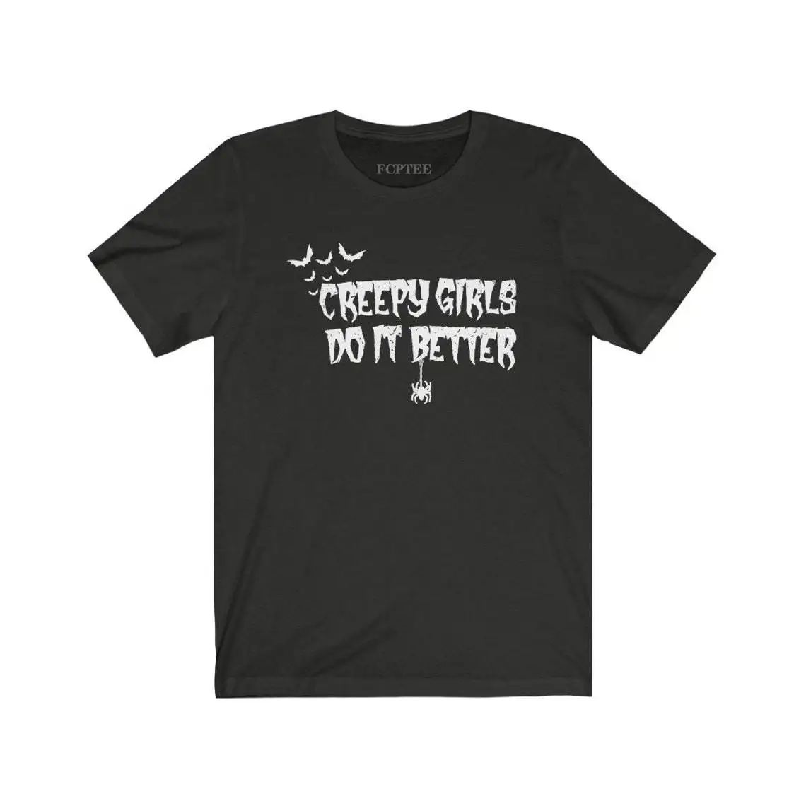 

Creepy Girls Do It Better Men T Shirts Bats Spiders Print Unisex Tee Shirts Round Neck Cotton Man Tops Harajuku Vintage TShirts