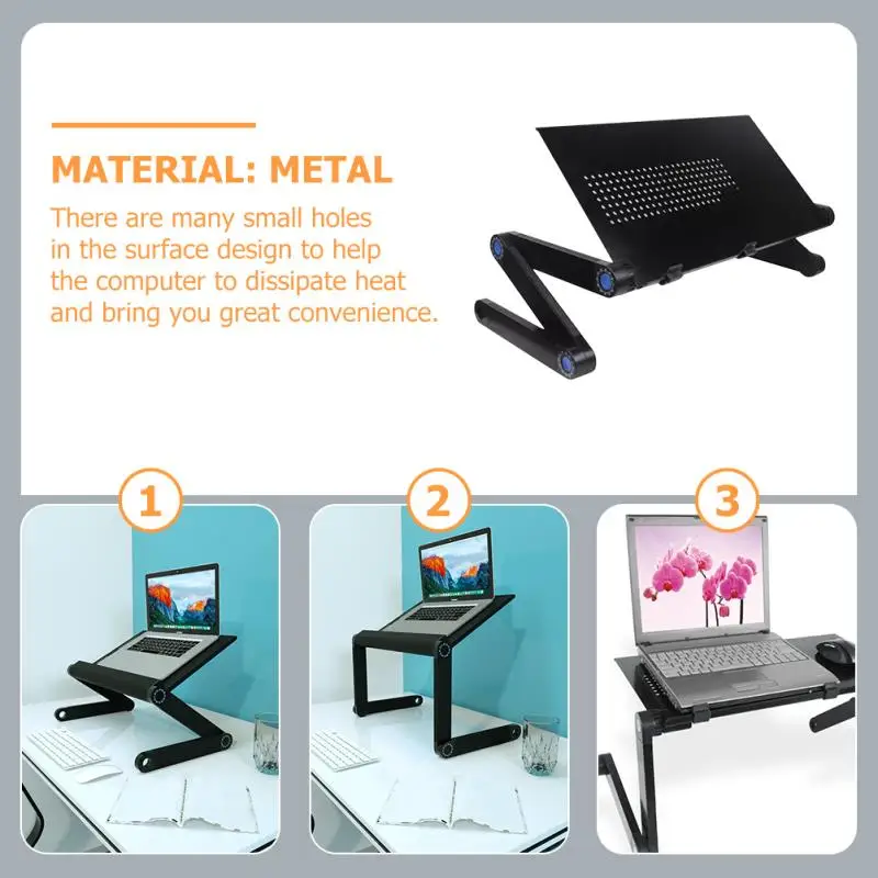 Description Picture 2 of itemFoldable Laptop Table Folding Study Table Adjustable Folding Laptop Desk for Bed Stand Computer desks