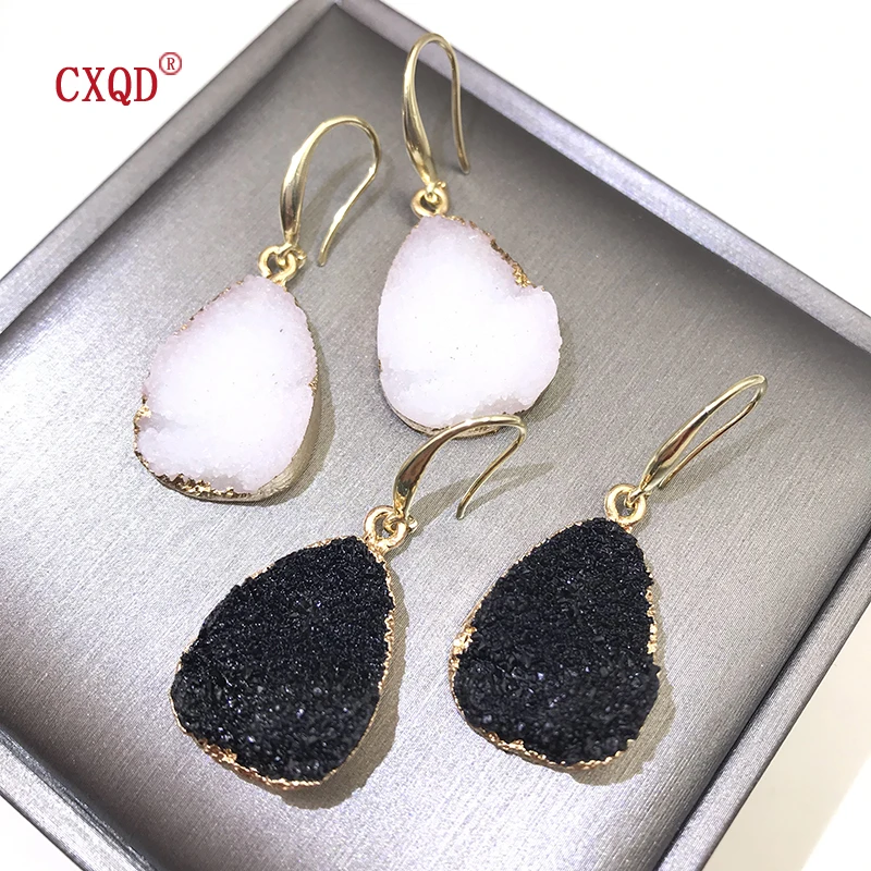 European Colorful Water Drop Dangle Earrings,1 Pair,For Women