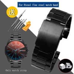 High - Quality 26mm Stainless Steel Men's Watch Strap - Sturdy, Solid Bracelet Design - 26mm (Black)