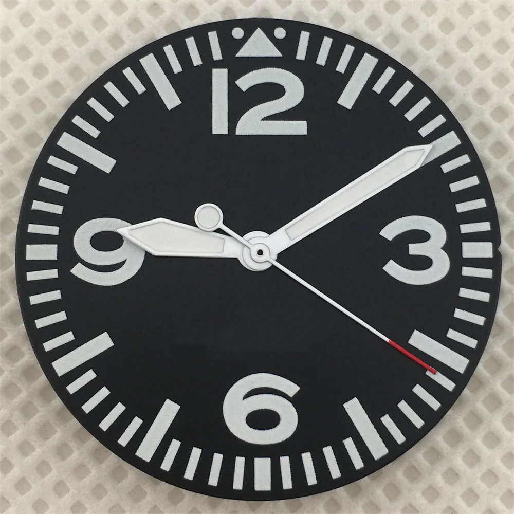 29mm Black and White Full Luminous Dial with Green Luminescence