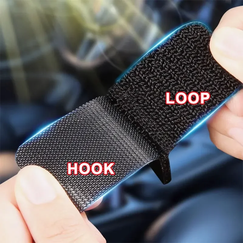 2-100 Pcs Double Sided Fixing Tape Adhesive Fixing Sticker Hook and Loop Tape Self-Adhesive Carpet Pad Floor Mat Fixed Patch Anti Skid Grip