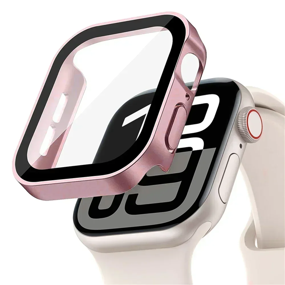 Premium Tempered Glass Bumper Cover for Apple Watch - Ultra Clear Screen Protector