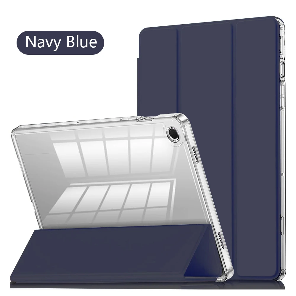 Crystal Clear Tablet Case with Pencil Holder - Hybrid Transparent Protective Cover