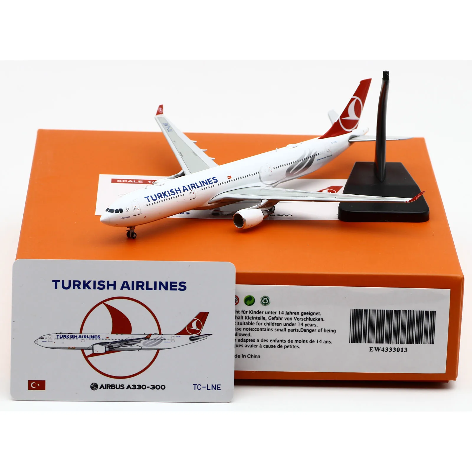 ew4333013-alloy-collectible-plane-gift-jc-wings-1-400-turkish-airlines-airbus-a330-300-diecast-aircraft-jet-model-tc-lne