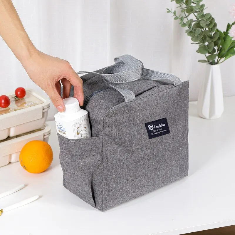 Cooler Bag Large Capacity Oxford Portable Zipper Thermal Lunch Bags Insulated Freezer Bag Camping Picnic
