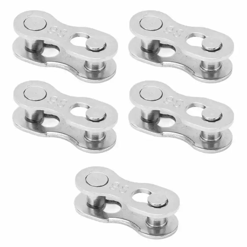 Bicycle Chain Connector 5 Pairs Bike Chain Quick Link Lock Set Road Power Quick Release Buckle for 6 7 8 9 10 11 12 Speed