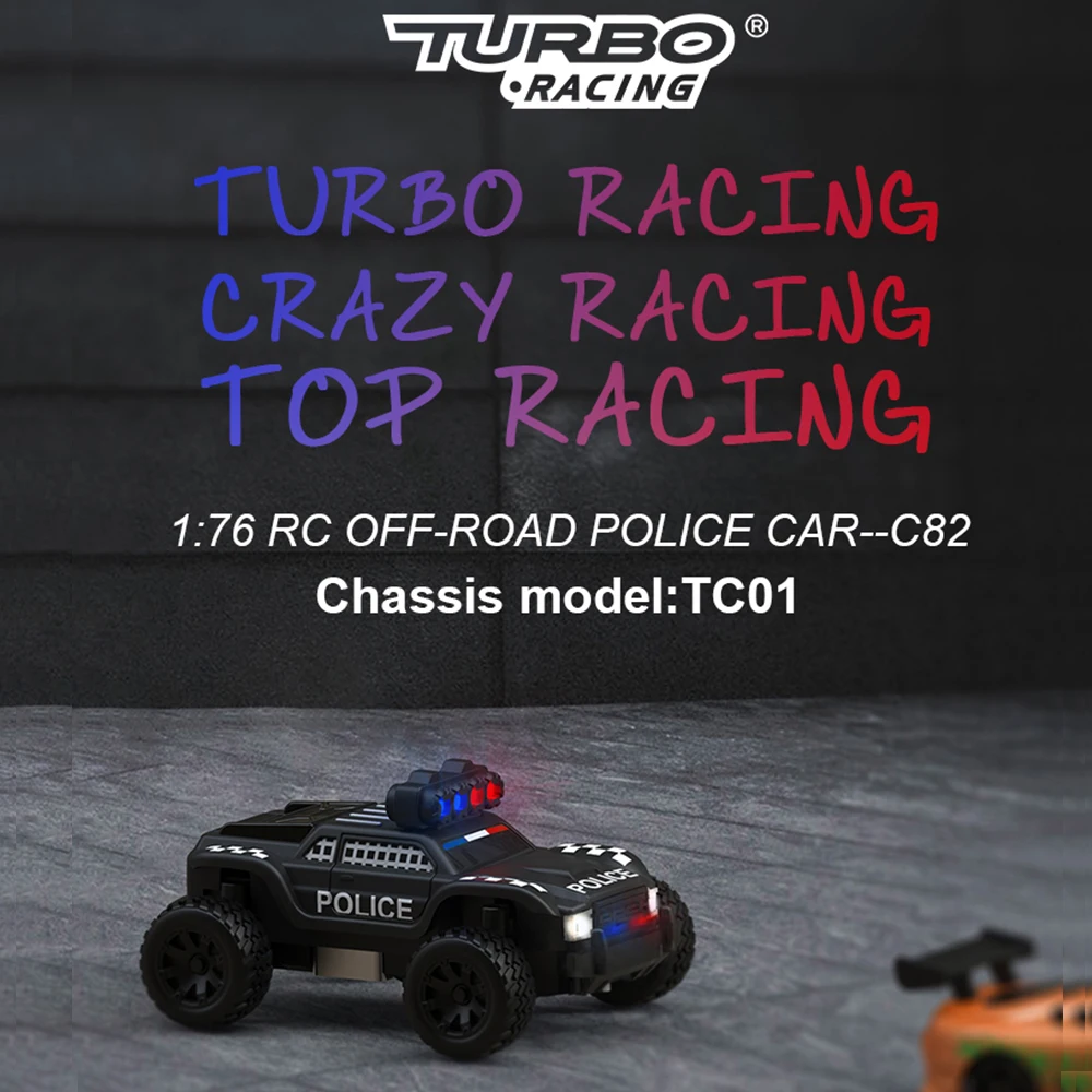 Turbo Racing 176 C82 RC Police Car Remote Control Truck Car Full
