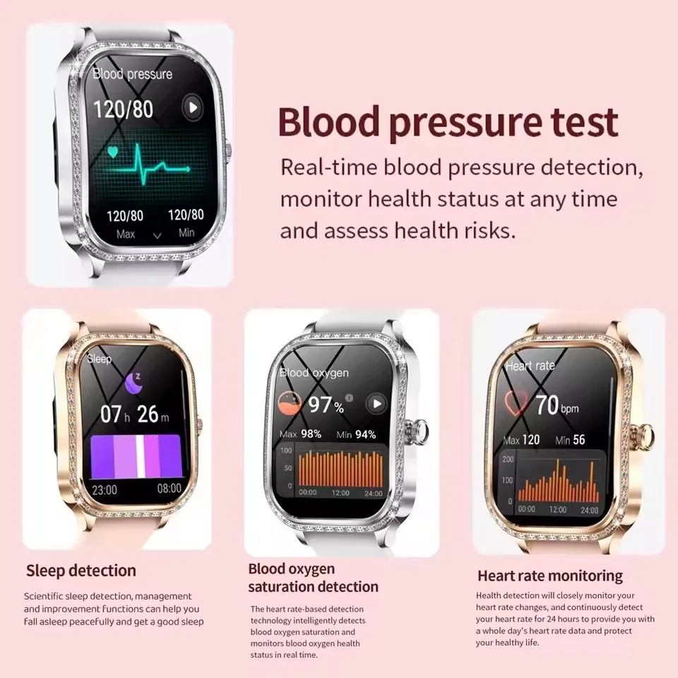 For Xiaomi Android Fashion Women Smart Watch AMOLED HD Screen Heart Rate Custom Dial Watches Voice Calling SmartWatches 2025 New 4