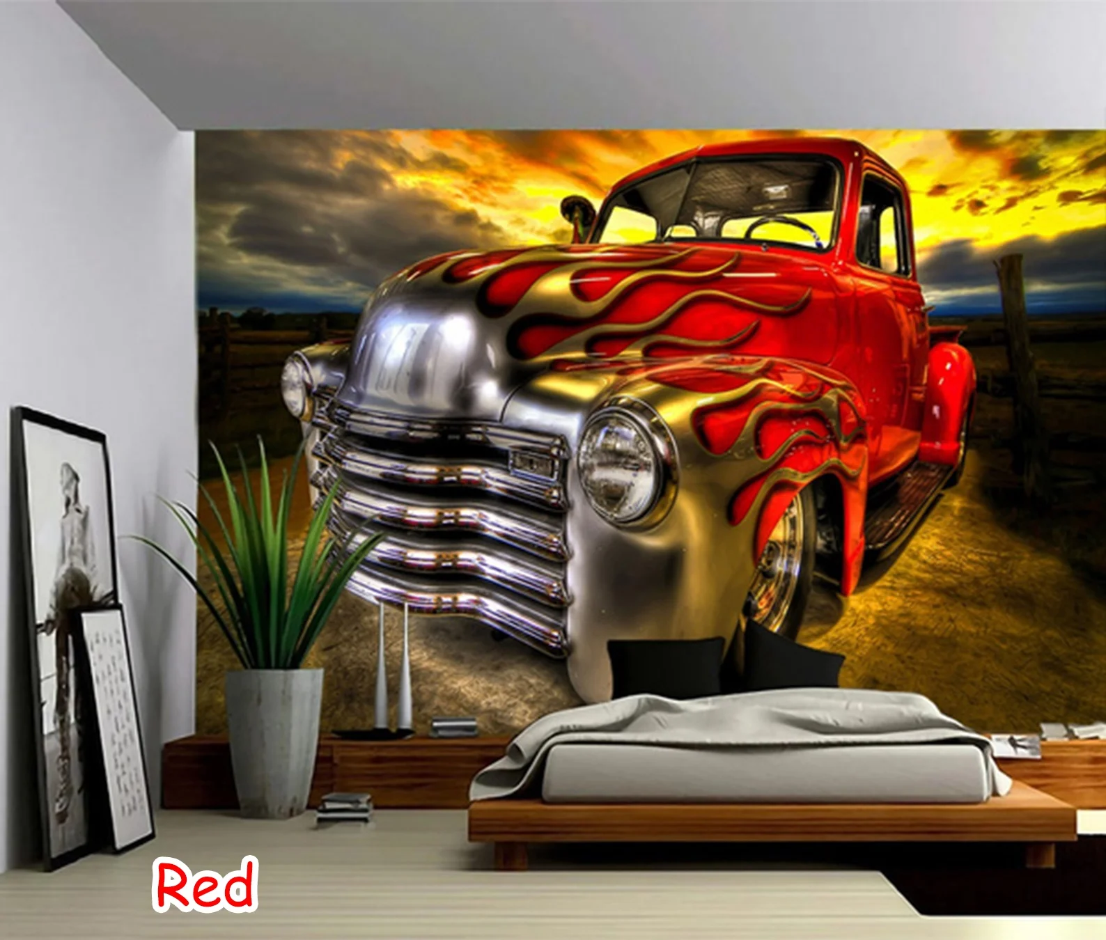 Hot Rod Tapestry Modified Car Tapestry Wall Hanging Art Bedroom Decoration Psychedelic Wall Curtain Background