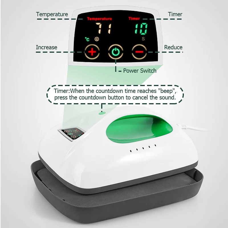 الصحافة الحرارة المحمولة 12x10 بوصة الرقمية آلة تس...