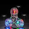 Crystal Luminous LED Light Fidget Spinner Hand Top Spinners Glow in Dark EDC Stress Relief Toys Kinetic Gyroscope for Children 4
