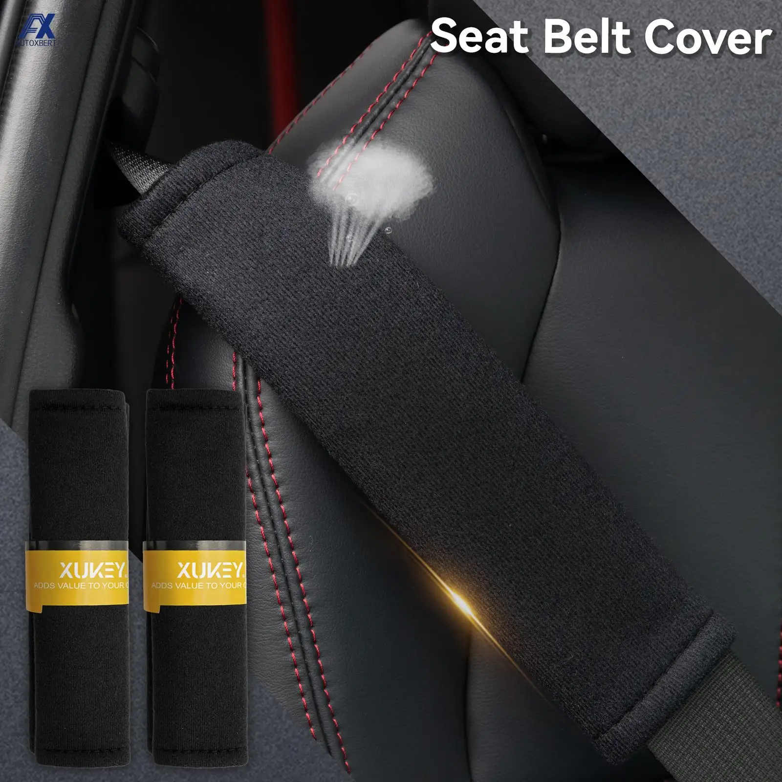 Acquista Copri cintura di sicurezza per auto, imbottito per imbracatura,  cuscino per auto in peluche, protezione per le spalle