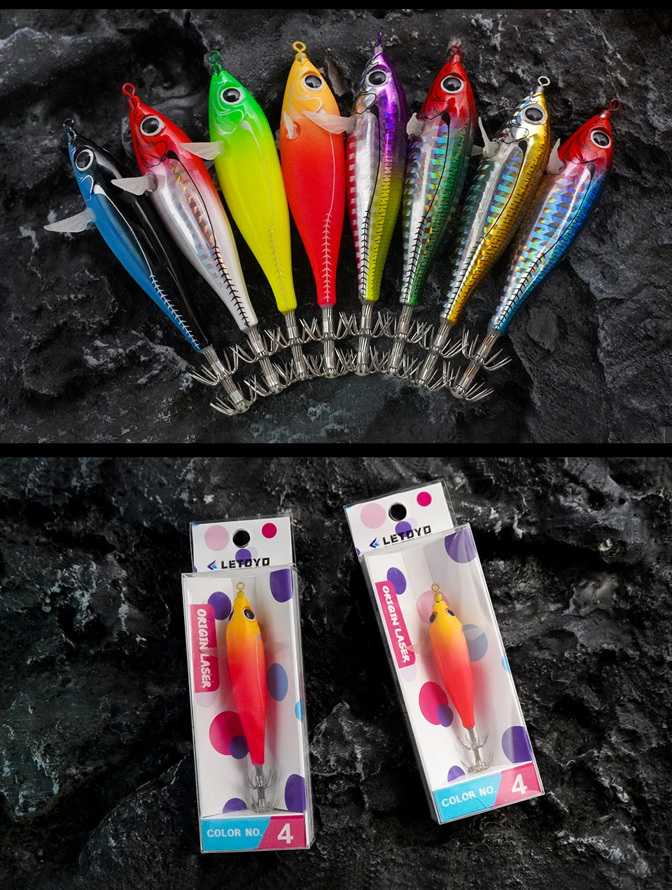 Schwimmende Tintenfisch Jig 6g 73mm 10g 90mm Leuchtende Garnelen Angeln Lockt Schwimmende sutte Webfoot Octopus tintenfisch angeln werkzeug – Detail 7