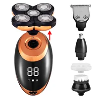 IPX7 Waterproof Electric Shaver Razor for Men Beard Hair Trimmer Rechargeable Bald Head Shaving Machine LCD Display Grooming Kit 2