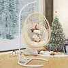 Hanging Egg Chair with Stand, 330lbs Capacity Patio Wicker Egg Swing Chair with UV Resistant Cushion for Bedroom Garden 1