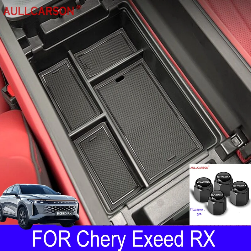 

For Chery Exeed RX 2023 Car Central Armrest Storage Box Content Center Console Accessories Interior Stowing Tidying Plastics