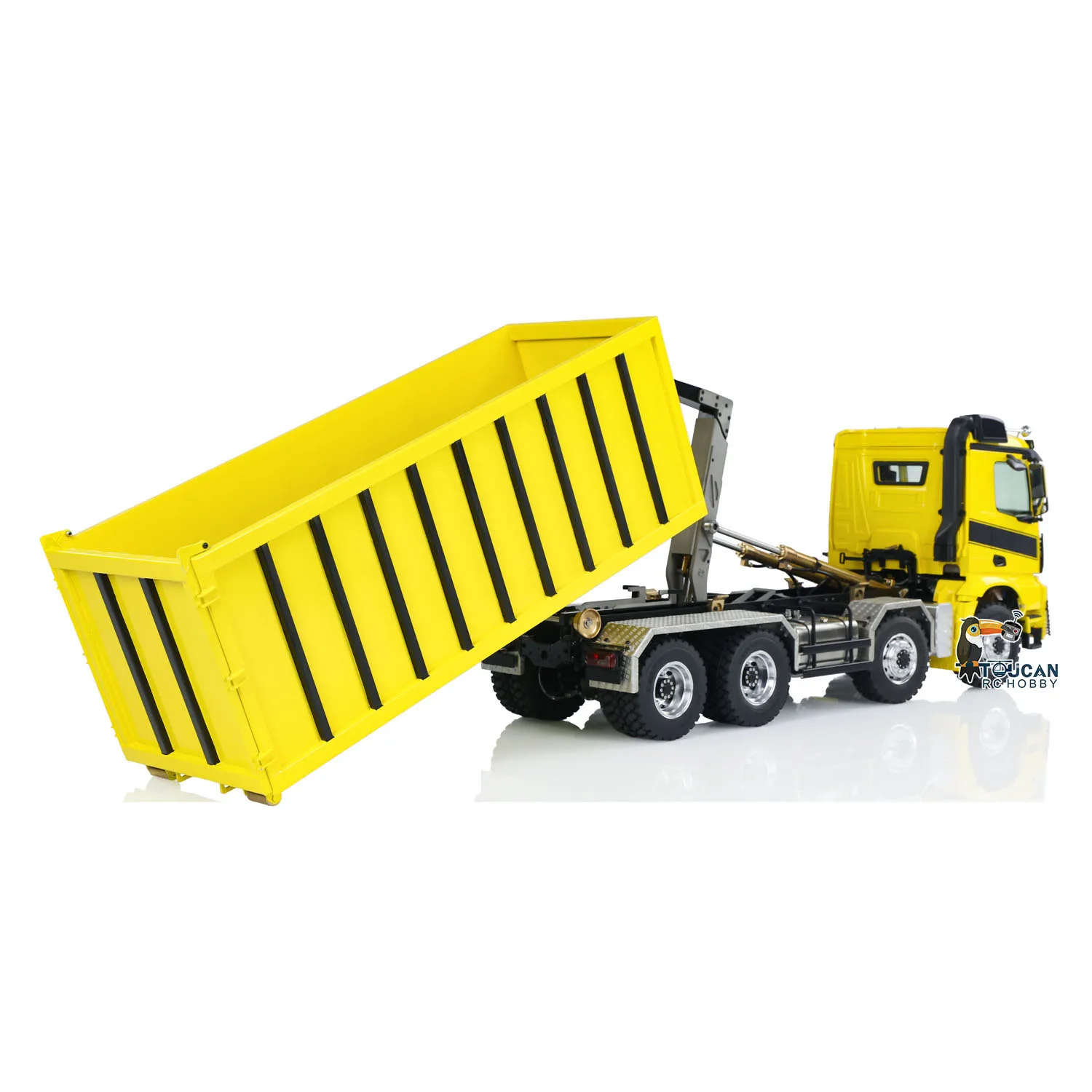 8x8 LESU 3363 1/14 Hydraulic RC Dumper Truck Metal Roll On/Off Tipper Waste Bin Car RTR I6S Light Sound System RC Toys Model 4