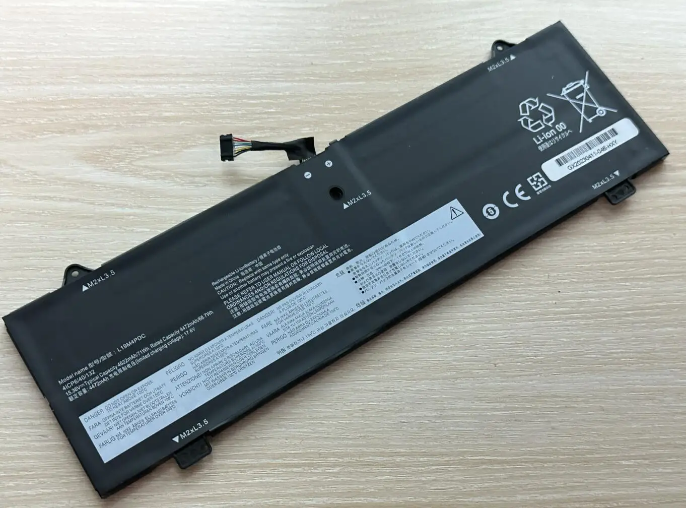 Bateria do Portátil L19c4pdc para Lenovo Ideapad Ioga 714itl5 7-15itl5 Série 5b10z26482 L19l4pdc 15.36v 4622mah - Imagem 2