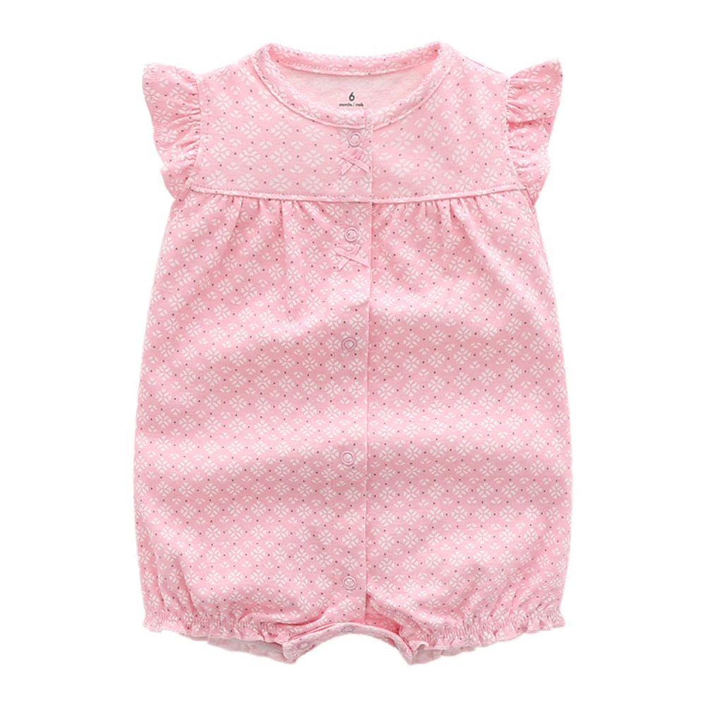 Baby Rompers Cotton Jumpsuit Baby Jumpsuit 2025 Summer Newborn Baby Rompers Short Sleeve Cartoon Printed Soft Cotton Jumpsuits Infant Bebe Clothes For 0-24 Month boy girls
