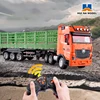 HUINA 1/18 RC Truck Container 9CH Alloy Remote Control High Hurdle Car Light Sound Body Can Be Separated Wood Transporter Gifts 6