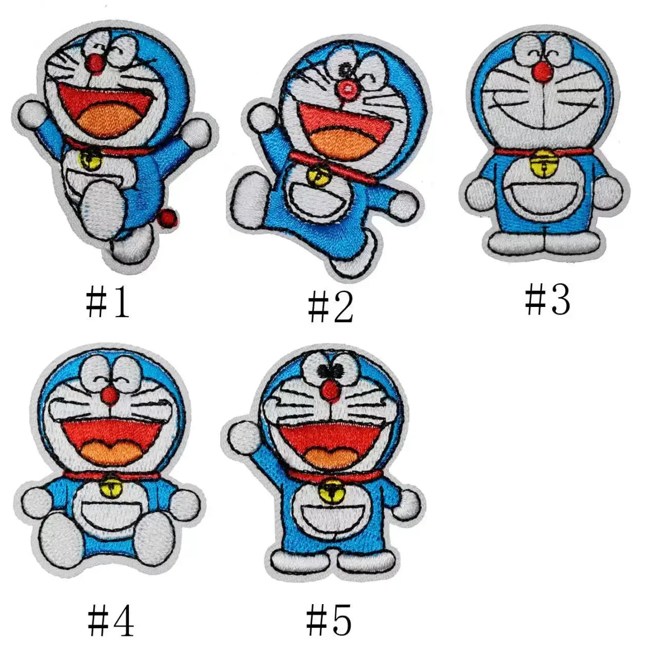 New Doraemon Creative Computer Embroidery Fabric Patch DIY Self-Adhesive Clothing Accessories Custom-Made