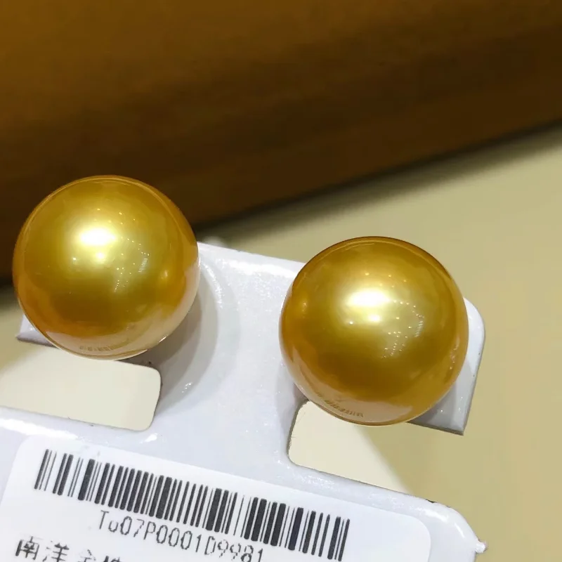 Naturale 9-10Mm 10-11Mm 11-12Mm Orecchino Di Perle Rotonde In Oro Genuino Del Mare Del Sud Seiko S925 Moda In Argento Sterling