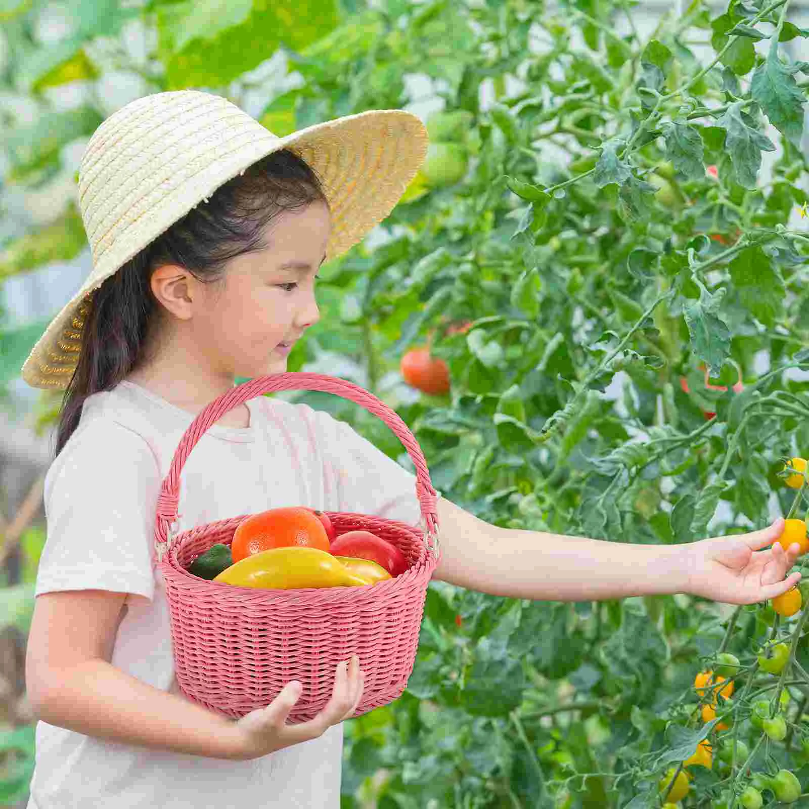 

Imitation Rattan Woven Basket Vegetable Candied Fruits Dessert Desserts Snacks Storage Party Bread