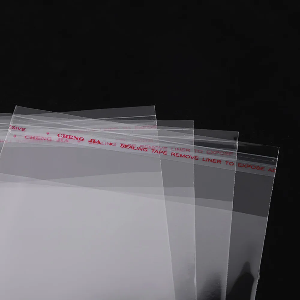 200pcs Self Adhesive Seal OPP Bags with White cardboard and Hanging Holes - Transparent Plastic Poly Bag Jewelry Gift Packaging 3