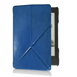 Versatile PU Leather Shockproof Folio Cover (Dark Blue)