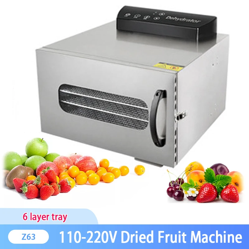 Household 6 Trays Food Dehydrator Snacks Dehydration Dryer Fruit