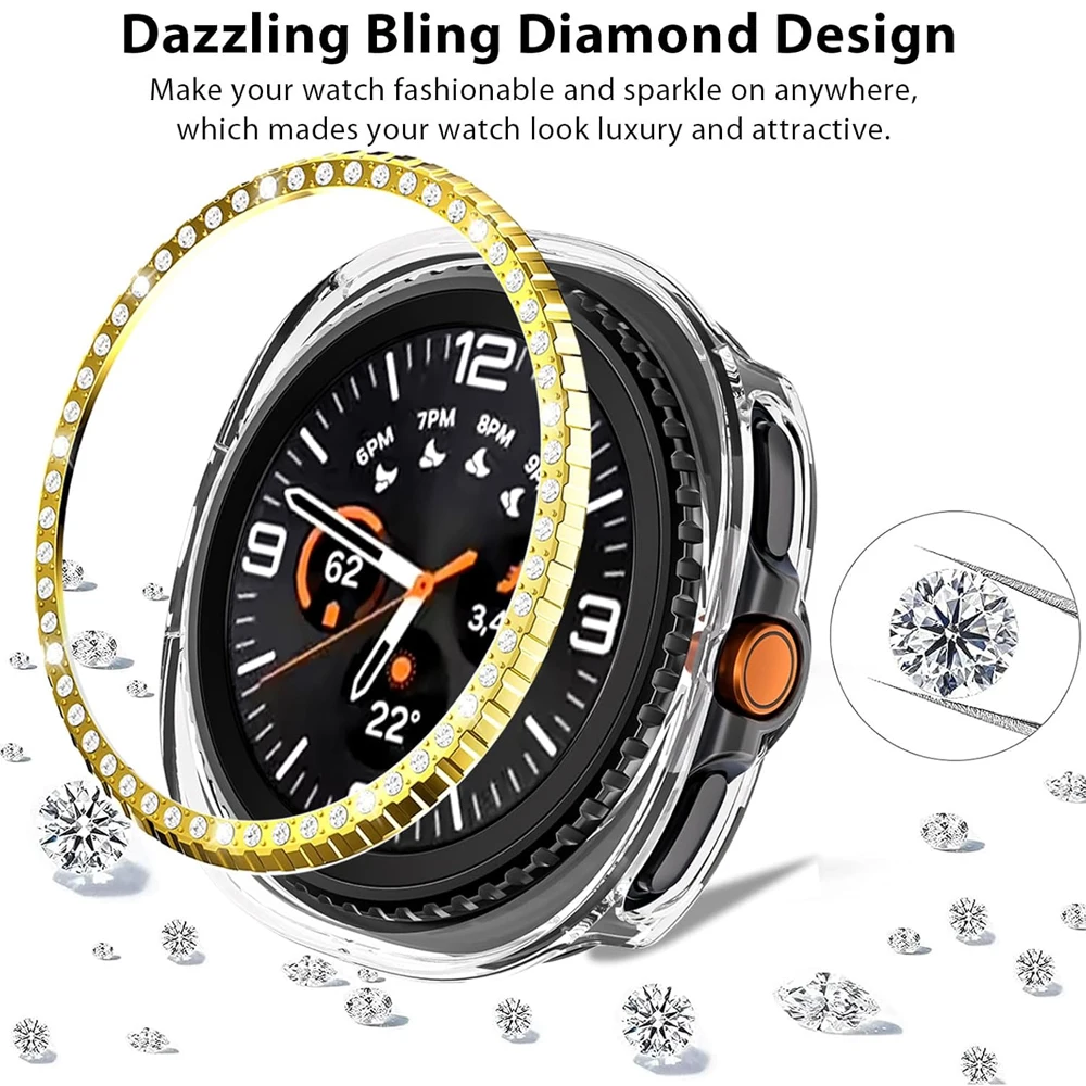 Luxurious Metal Bezel with Diamond Accents